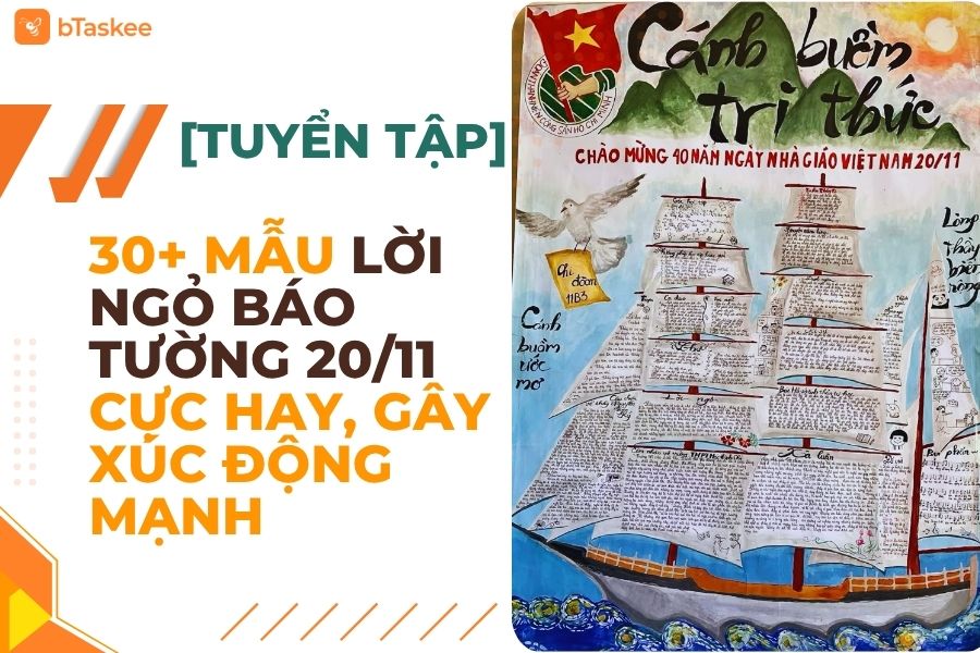 30+ Mẫu Lời Ngỏ Báo Tường 20/11 Cực Hay, Gây Xúc Động Mạnh