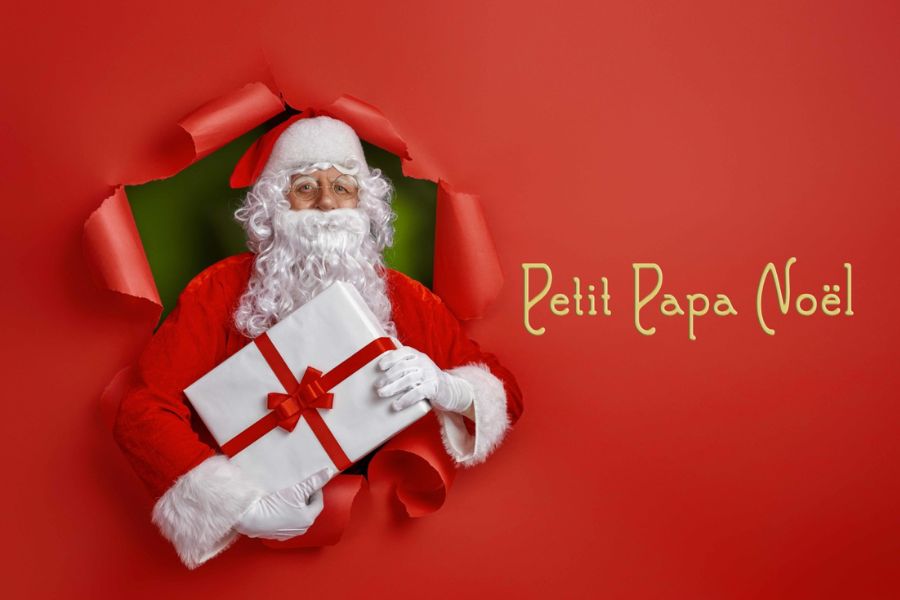 Ca khúc Noel nổi tiếng Petit Papa Noël được viết lời bằng tiếng Pháp.