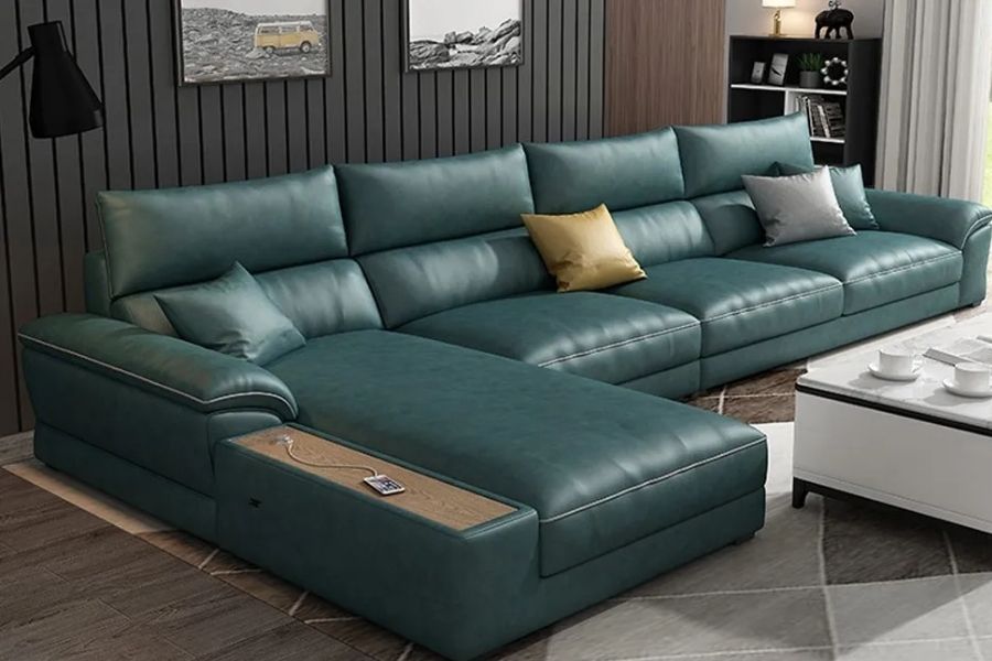 Ghế sofa da có độ thẩm mỹ và độ bền cao.