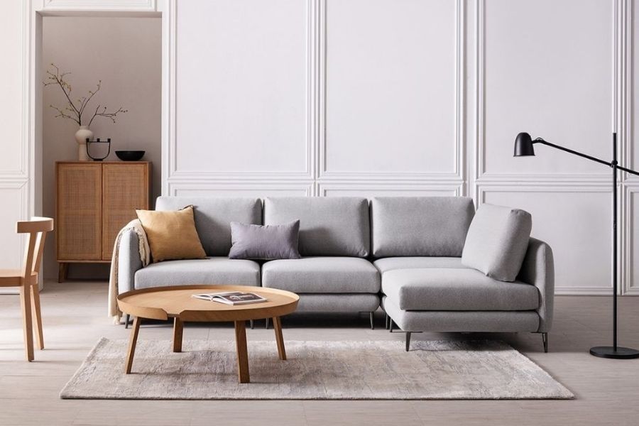 Ghế sofa nỉ, vải thông dụng bởi mức giá phù hợp.