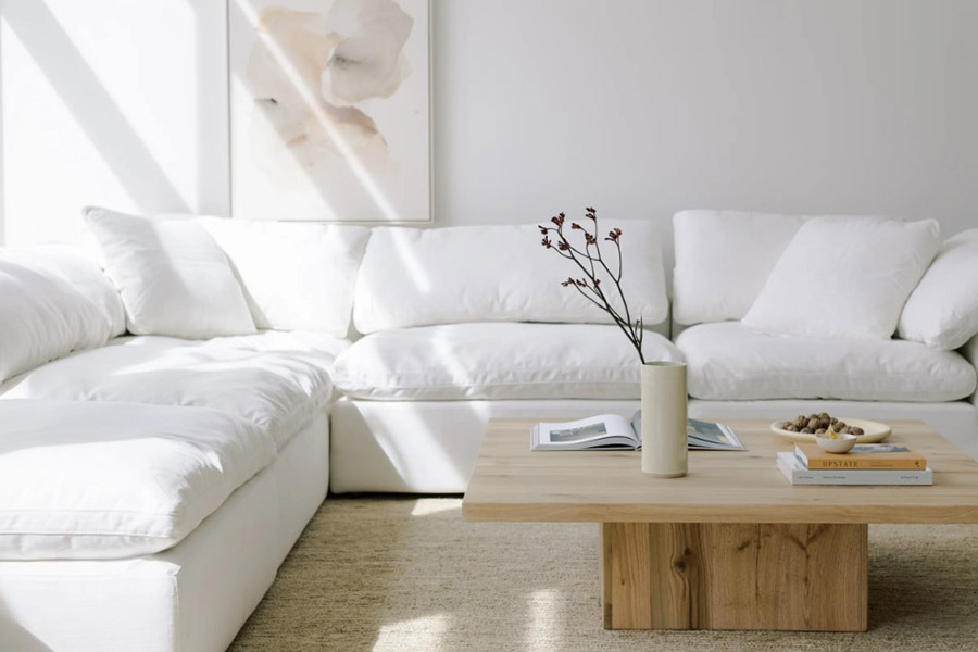 Sofa bed theo phong cách tối giản.