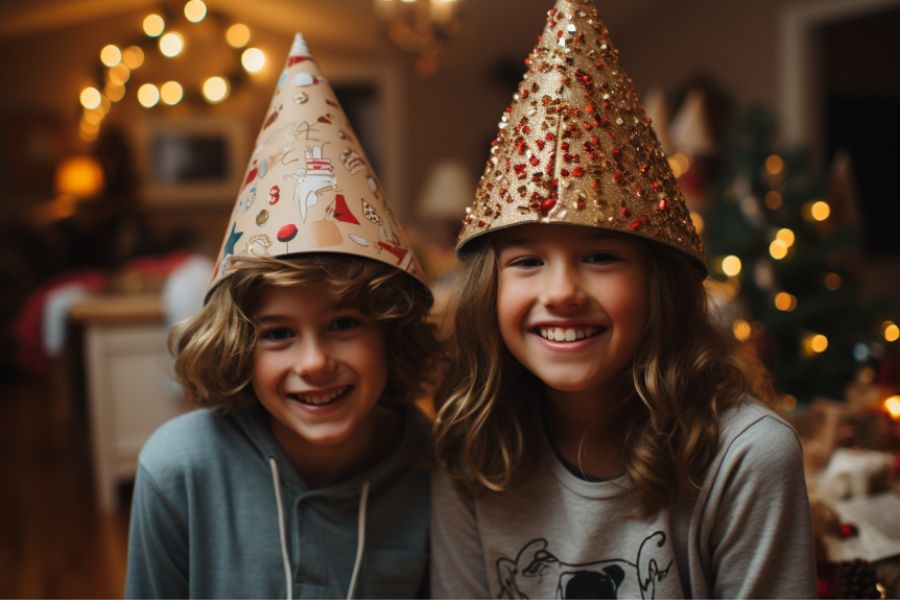Mẫu nón Noel tự làm bằng giấy sáng tạo.
