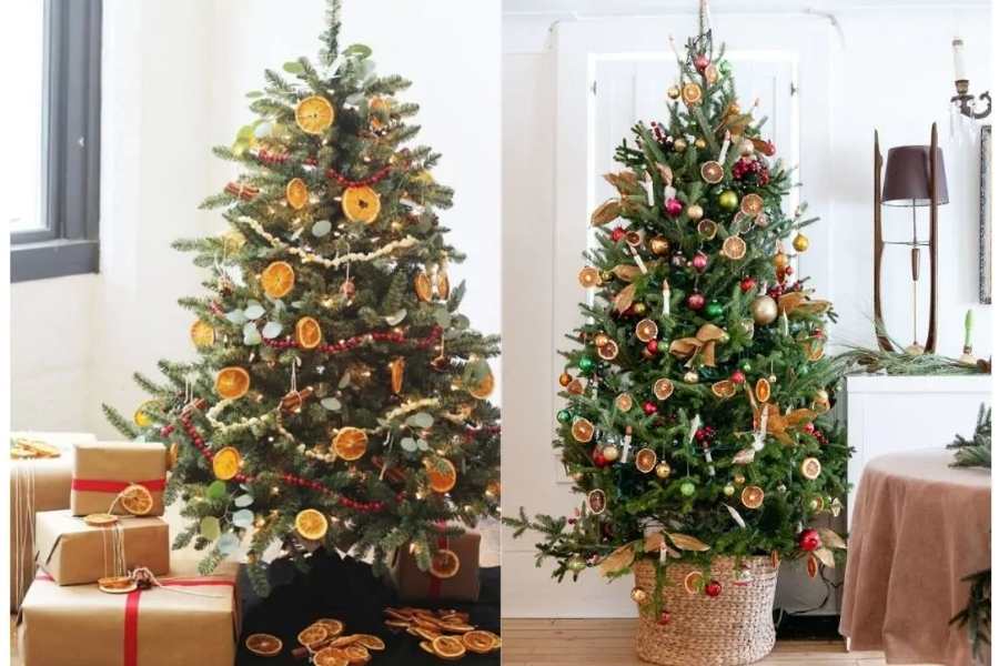 Trang trí cây thông Noel kiểu Gluhwein đẹp mắt và được nhiều người chọn lựa.