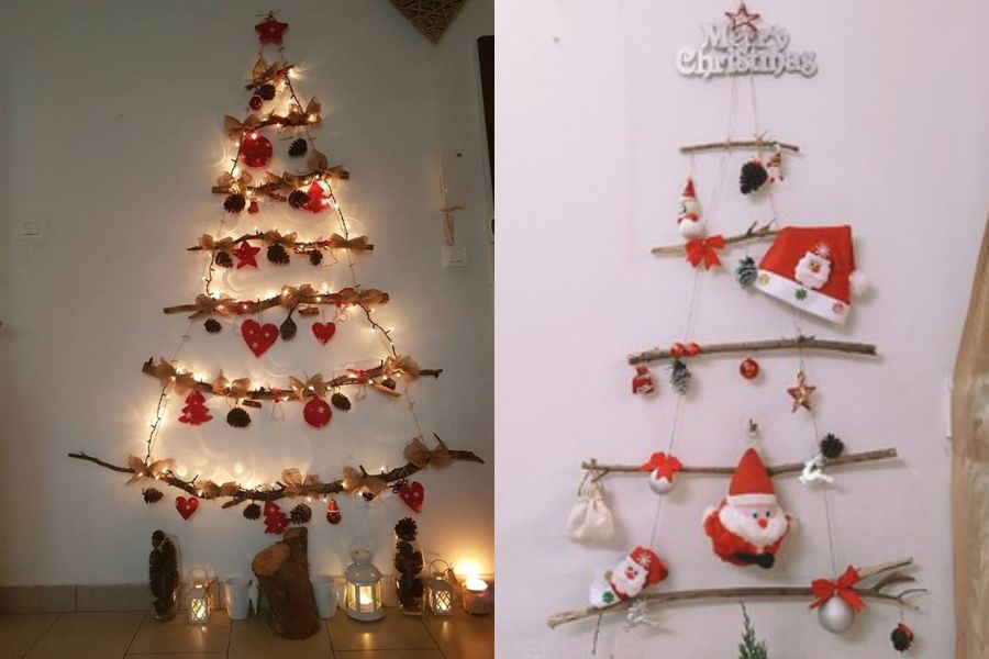 Phụ kiện Ông già Noel là một ý tưởng hay khi trang trí cây thông Noel.