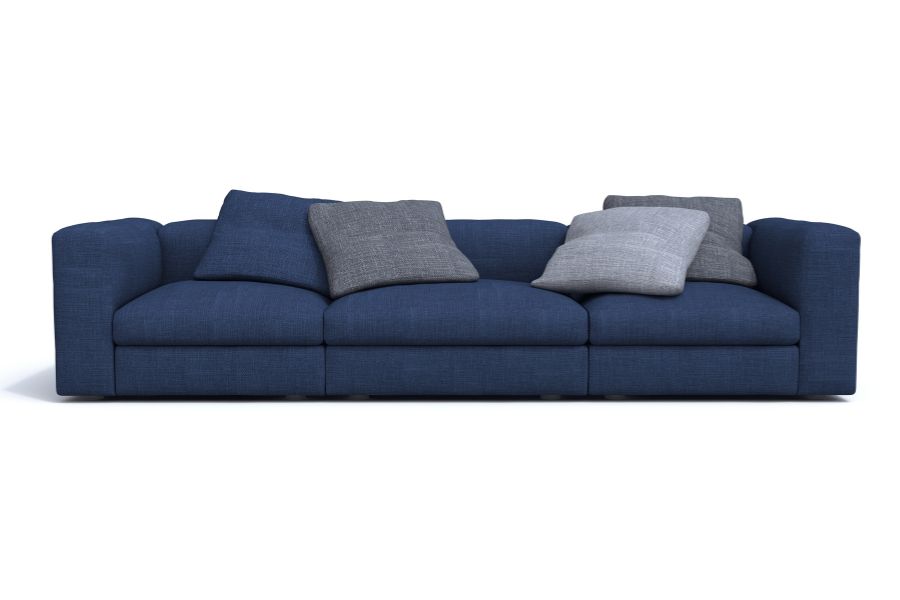 Ghế sofa 3 chỗ có thiết kế đơn giản nhưng thanh lịch.