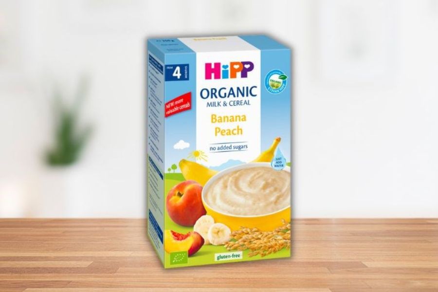 Bột ngũ cốc Organic Hipp có 3 hương vị để các mẹ thỏa sức lựa chọn.