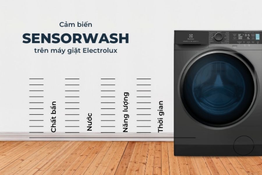 Công nghệ Sensor Wash giúp tăng cường hiệu quả giặt sạch và giảm cặn đến 83%.