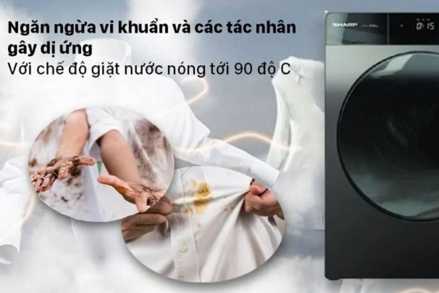 Công nghệ giặt bằng nước nóng Magic Clean là sử dụng nước nóng hoặc hơi nước với nhiệt độ có thể lên đến 95 độ C.
