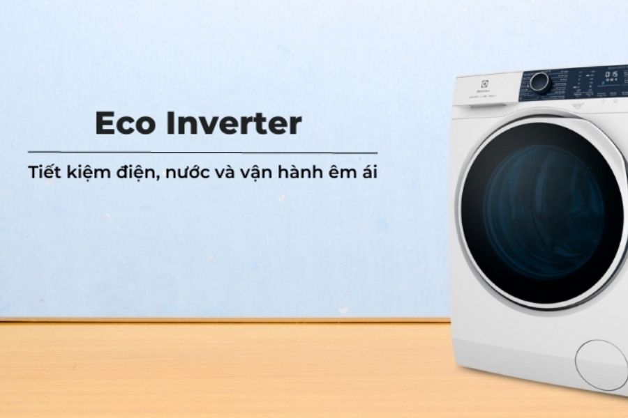 Máy giặt Electrolux sử dụng công nghệ Inverter để điều khiển linh động tốc độ quay của lồng giặt.