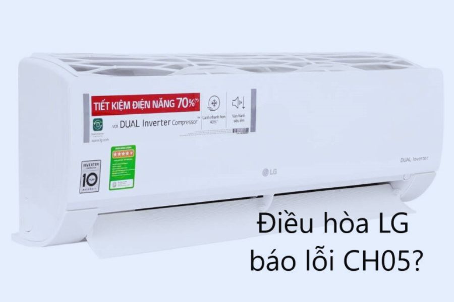 Cách nhận biết lỗi CH05 máy lạnh LG là máy không điều chỉnh được nhiệt độ theo yêu cầu.