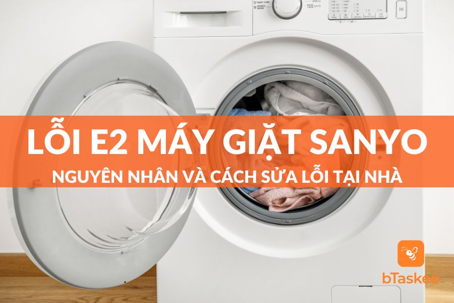 lỗi e2 máy giặt sanyo