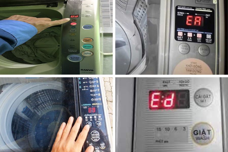 Bảng mã lỗi máy giặt Sanyo cửa ngang, cửa trên và cách khắc phục
