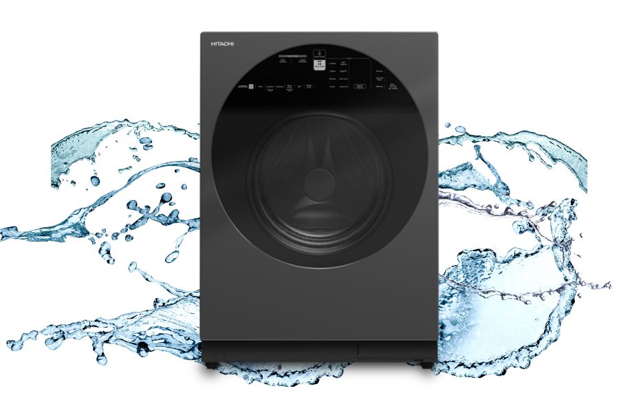 Công nghệ hiện đại cảm biến eco 3 chiều ở máy giặt Hitachi giúp quần áo sạch sâu, bền màu.
