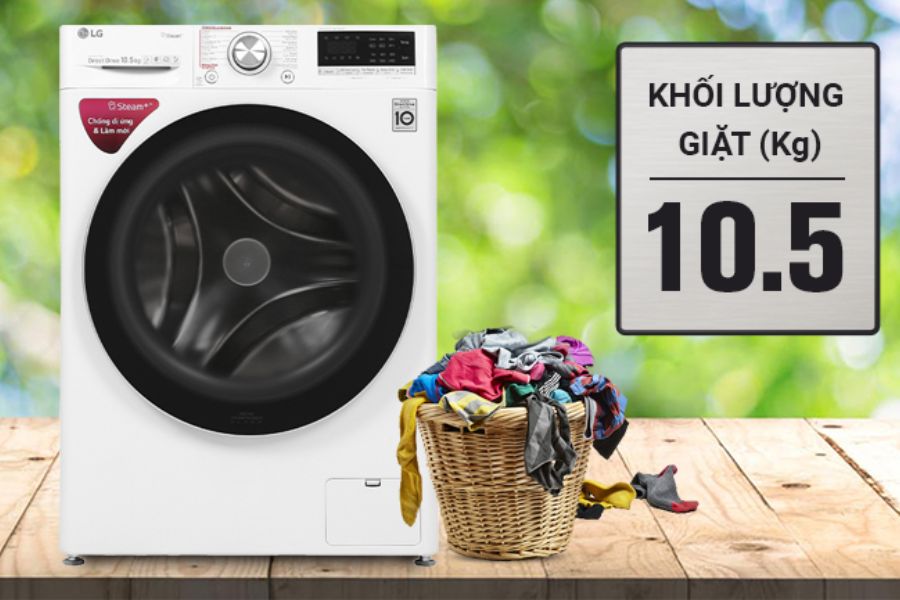 Công nghệ giặt hơi nước Steam+ được tích hợp trên dòng máy giặt LG AI DD.