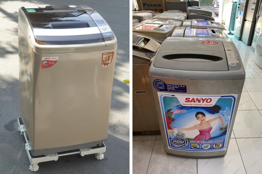 Máy giặt Sanyo có tốt không - Thiết kế đơn giản cùng tích hợp nhiều tính năng hiện đại, thuận tiện khi sử dụng.