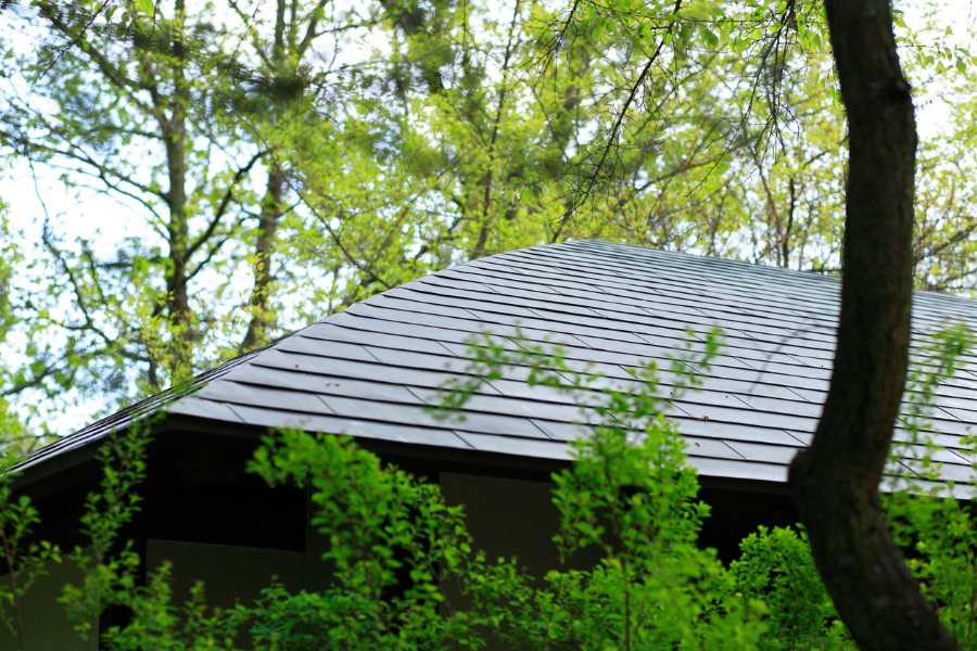 Nhà mái Nhật được trang trí thêm nhiều cây xanh tạo cảm giác yên tĩnh