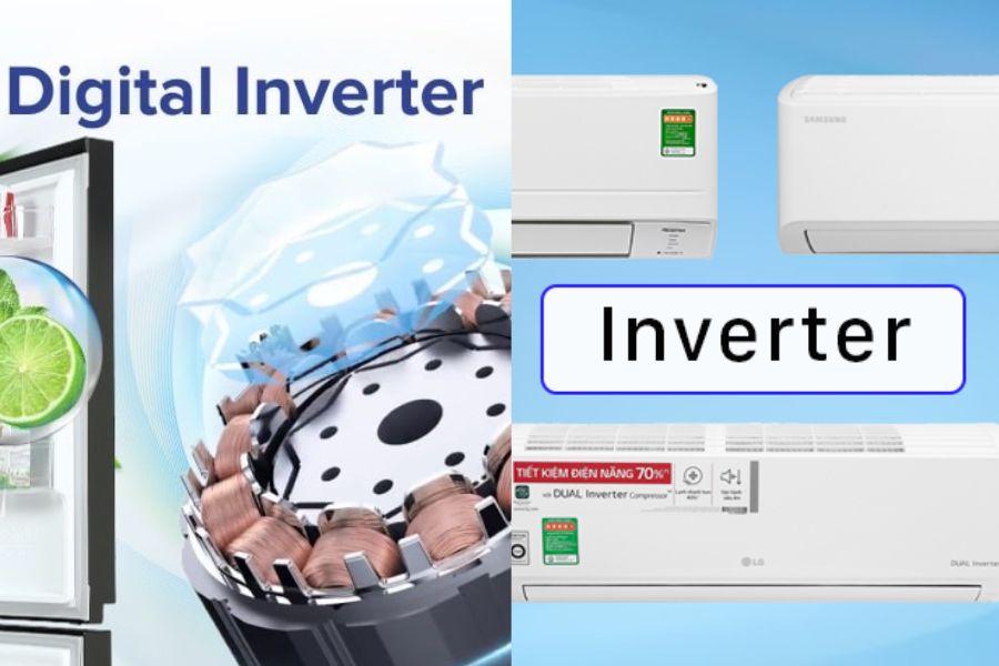 Công nghệ biến tần Digital Inverter tối ưu hơn so với công nghệ Inverter.