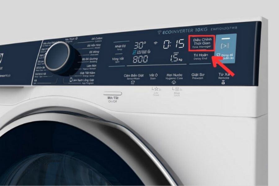 Công nghệ Time Manager cho phép người dùng linh hoạt điều chỉnh thời gian giặt.