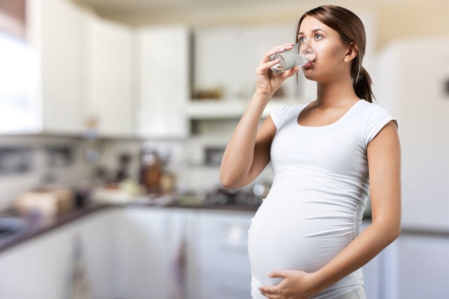Trong chế độ ăn ngày thường cũng như chế độ ăn uống cho bà bầu vào dịp Tết, các bà bầu cần chú ý uống đủ từ 2,5 lít nước mỗi ngày