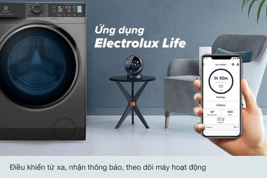 Electrolux Life cho phép người dùng điều khiển và theo dõi các chu trình của máy giặt từ xa.