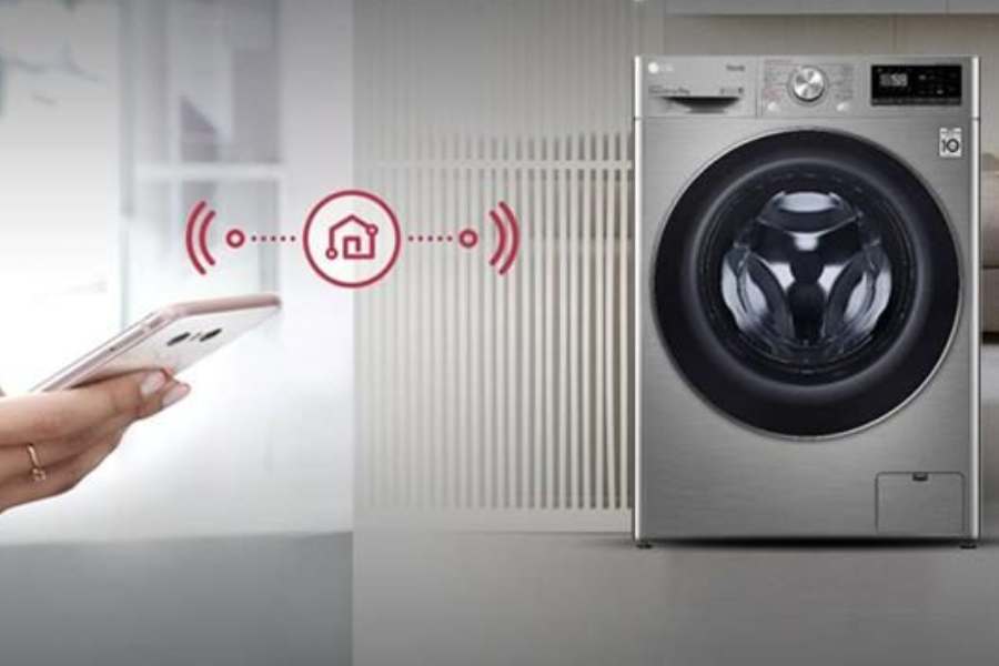 Người dùng có thể quan sát, theo dõi và điều khiển máy giặt từ xa thông qua ứng dụng SmartThinQ.