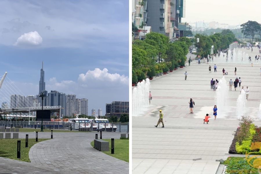 Công viên bến Bạch Đằng và phố đi bộ Nguyễn Huệ là địa điểm đi chơi Valentine đầu tiên cần được cân nhắc.