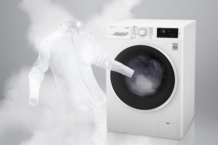 Công nghệ giặt hơi nước giúp bảo vệ quần áo khỏi tác nhân gây dão, sờn.