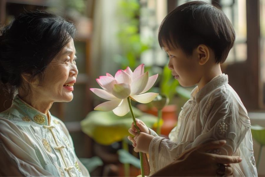 Hoa sen mang rất nhiều ý nghĩa tốt đẹp khi tặng mẹ.
