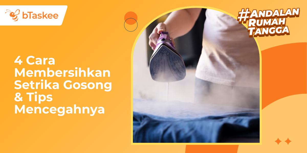 cara membersihkan setrika gosong