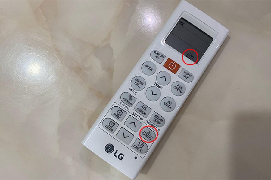 Cách kiểm tra máy lạnh LG bằng remote