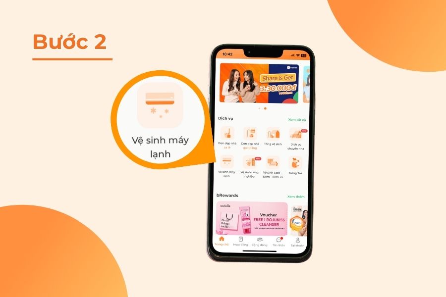 Nhập địa chỉ nơi cần thực hiện vệ sinh máy lạnh Toshiba