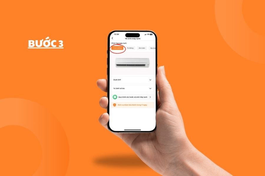 Chọn loại máy và tùy chọn theo yêu cầu.