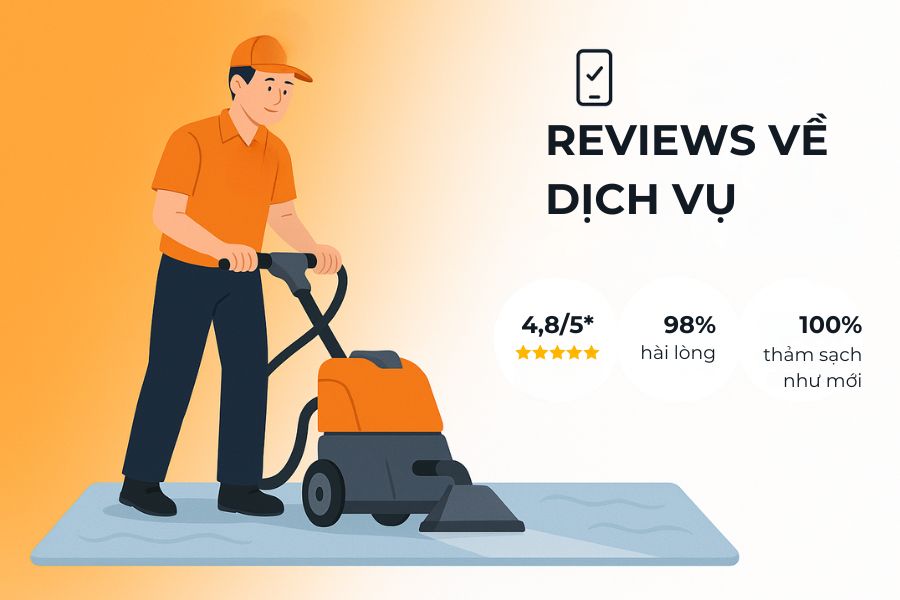 Khách hàng đều đánh giá cao về tính chuyên nghiệp của dịch vụ giặt thảm bTaskee.