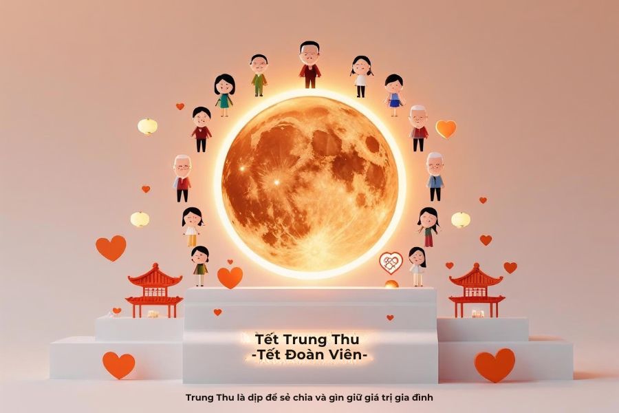 Tết Trung thu mang ý nghĩa đoàn viên.