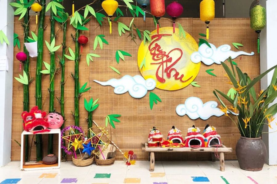 Góc check-in Trung thu tại văn phòng.