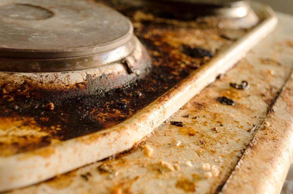 Kerak disekitar kompor gas