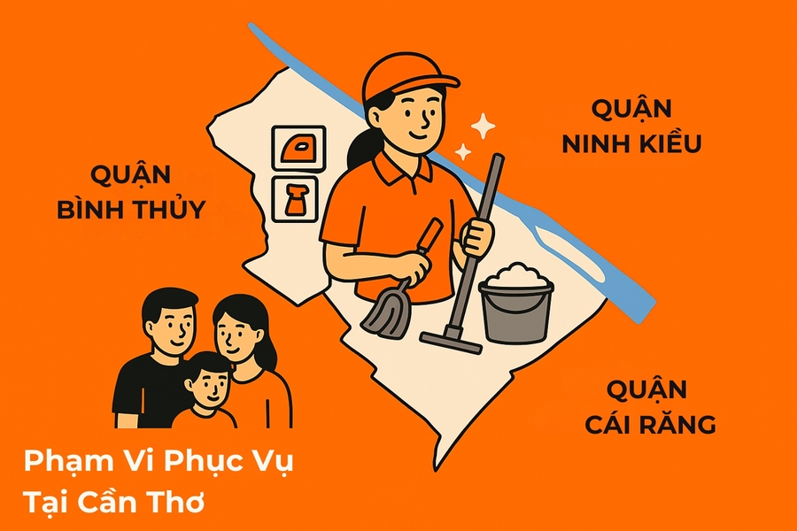 Phạm vi cung ứng dịch vụ tại Cần Thơ.