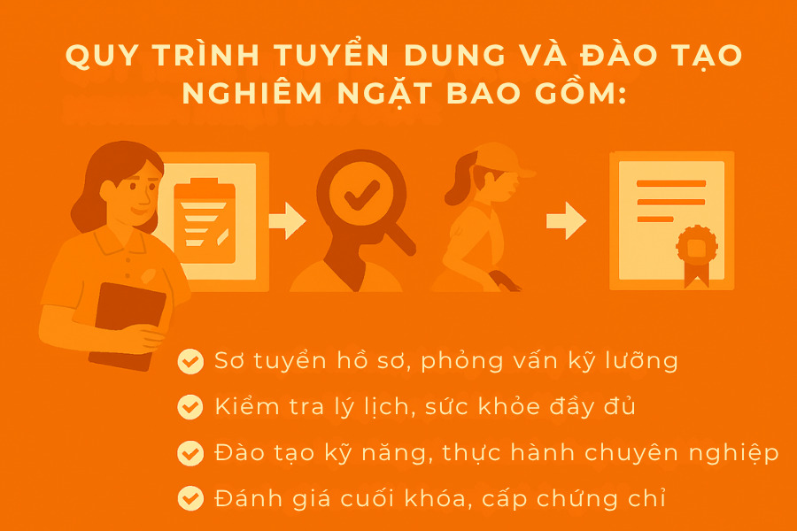 Tasker được tuyển dụng đào tạo bài bản và chuyên nghiệp.