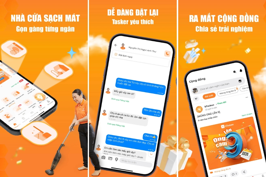 Toàn bộ quy trình được diễn ra nhanh gọn, minh bạch qua ứng dụng bTaskee.