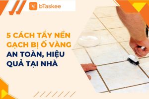 cách tẩy nền gạch bị ố vàng