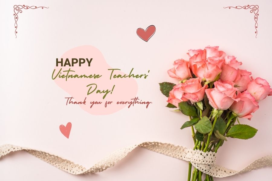 Câu chúc 20/11 tiếng Anh ngắn gọn phù hợp mọi thầy cô.