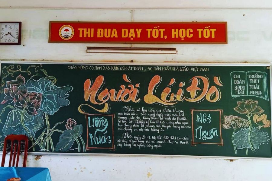 Chủ đề Người lái đò khác bằng chữ thư pháp.