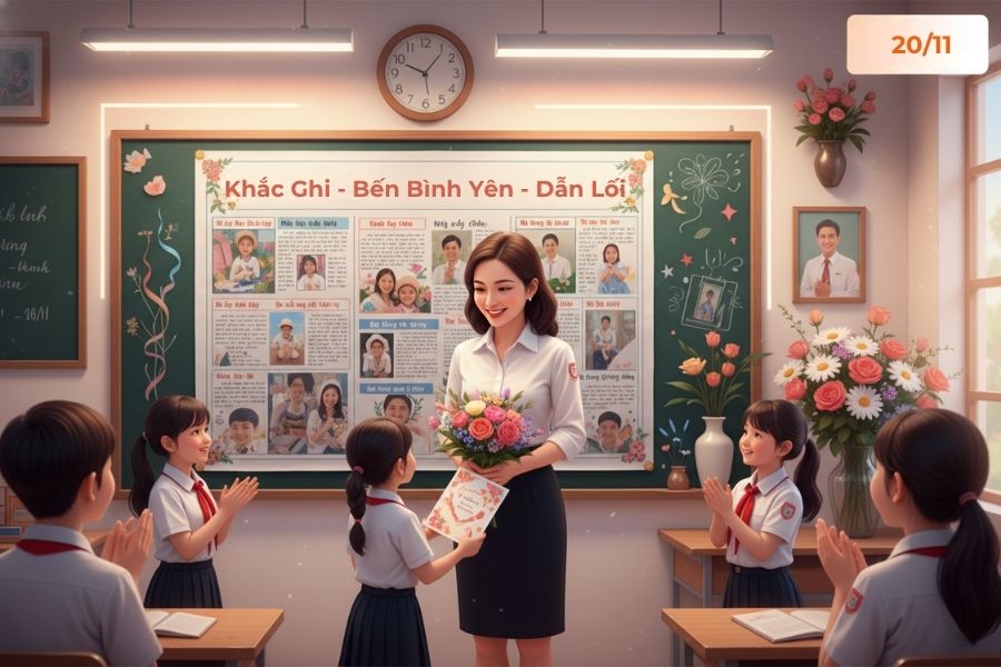 Chúng em xin được khắc ghi công ơn trời biển ấy (hình minh họa).