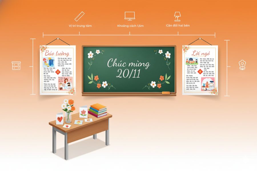 Để đồng bộ với những góc decor khác, hãy cân đối về vị trí và ánh sáng.