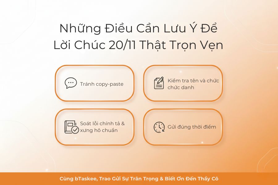 Hãy lưu ý một vài điểm nhỏ khi gửi lời chúc 20/11 đến giáo viên nhé!