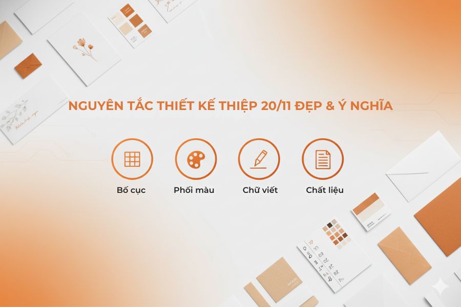 Hãy nắm vững những nguyên tắc khi trình bày trên thiệp 20/11.