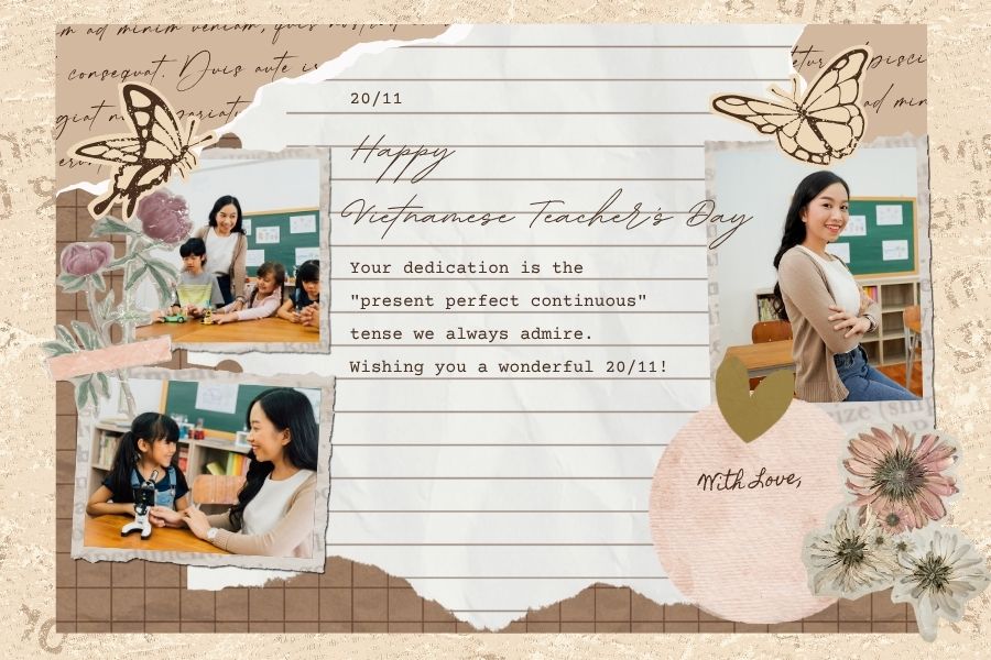 Lời chúc 20/11 cho giáo viên bộ môn cần có những điểm đặc thù của môn học.