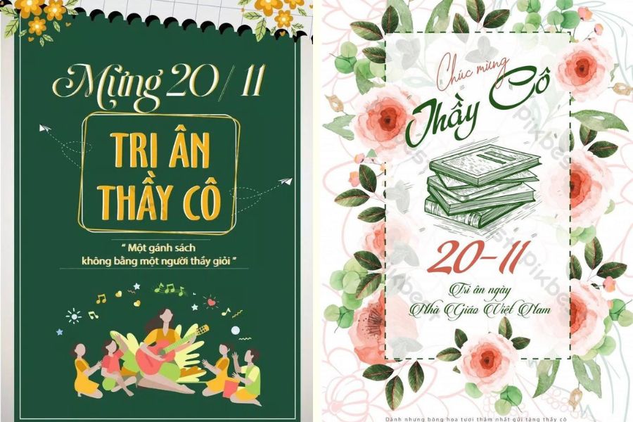 Mẫu Thiệp 20/11 Được Thiết Kế Online Đẹp Mắt - mẫu 3