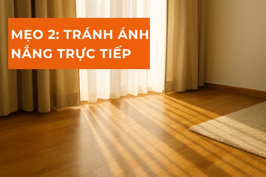 Mẹo 2: Tránh ánh nắng trực tiếp.