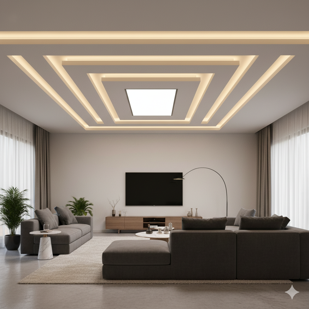 Plafon Gypsum Bertingkat (Drop Ceiling)